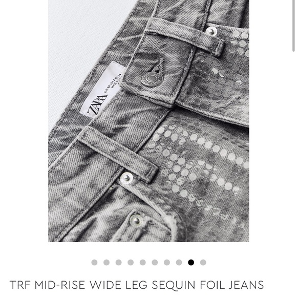 Zara Sequin Jeans NWT - Picture 6 of 6